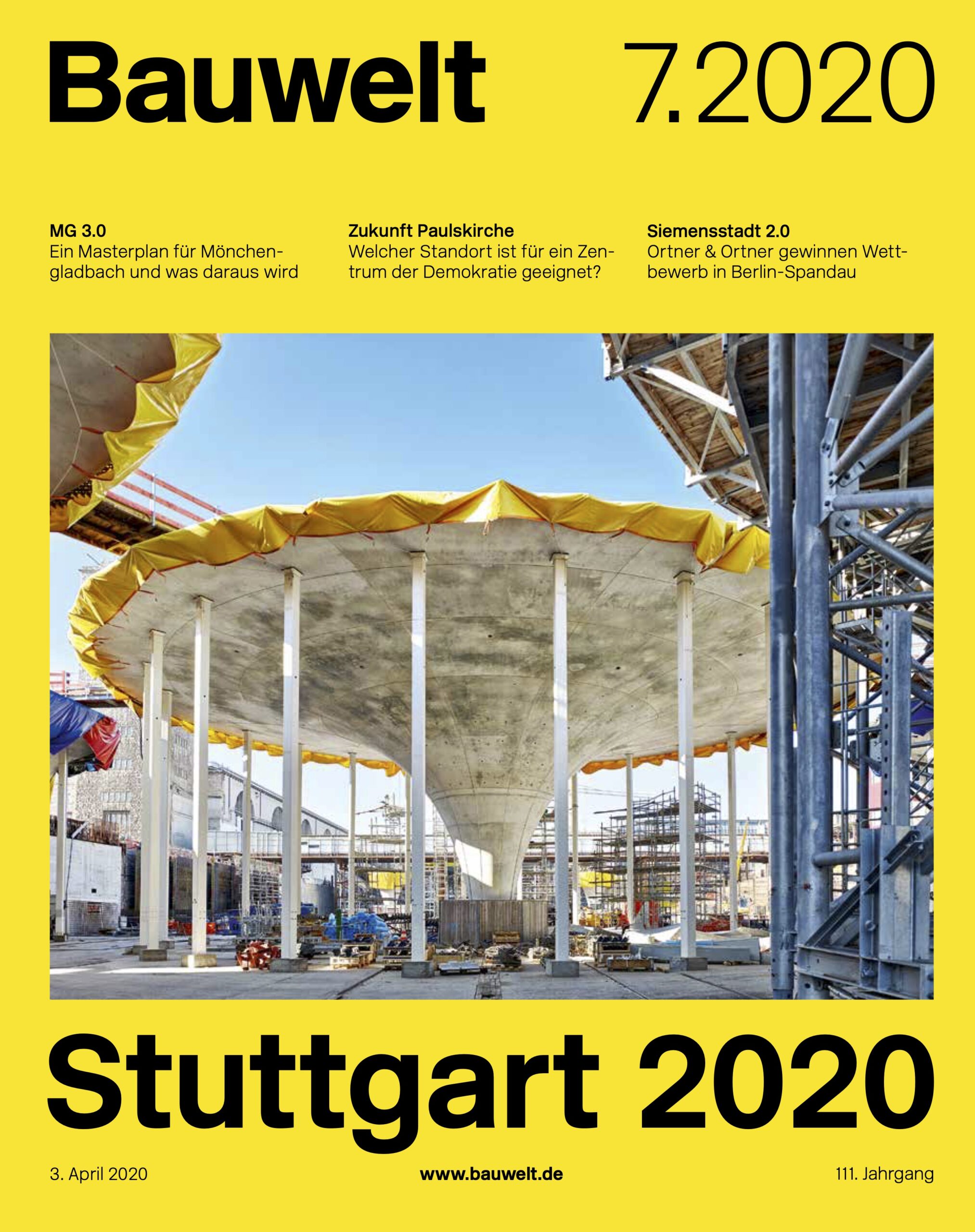 Cover Bauwelt Magazin über Stuttgart 2020