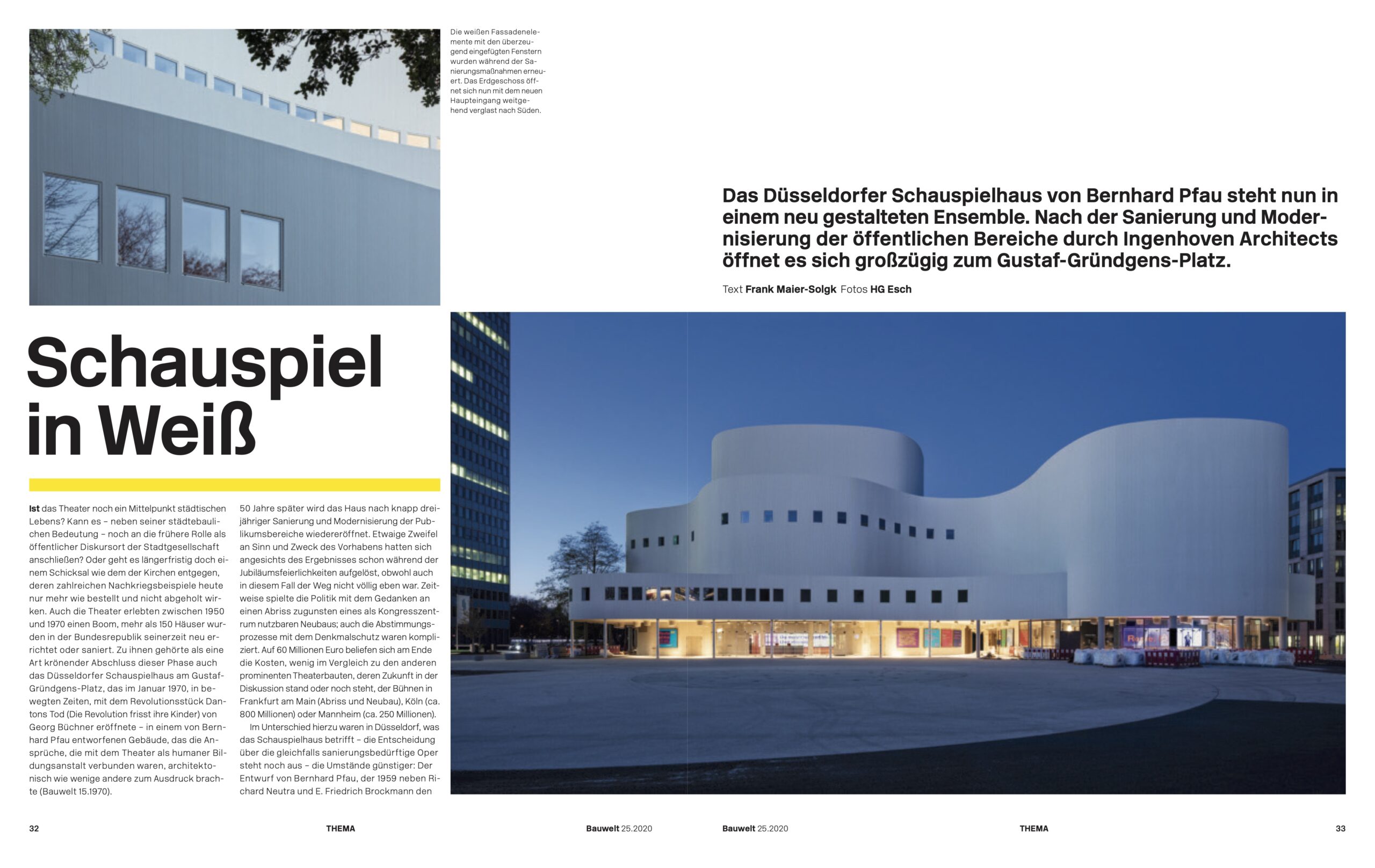 Schauspielhaus Düsseldorf von Ingenhoven Architects Bauwelt Düsseldorf 2020