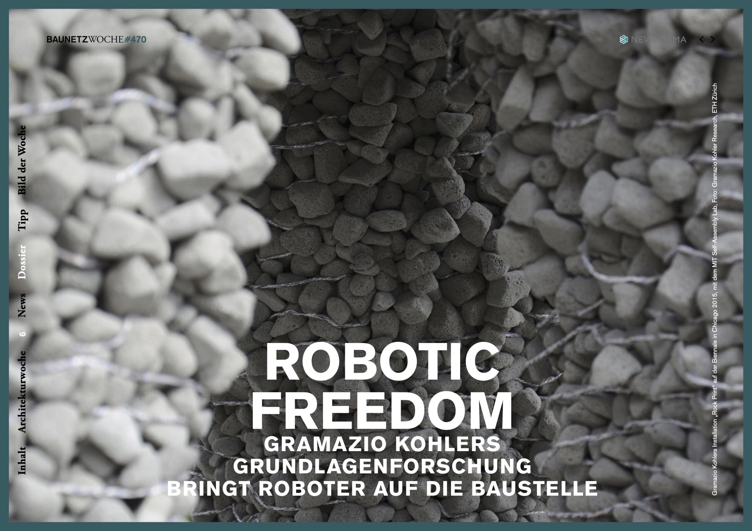 Baunetzwoche, Robotic Freedom, das Arch_Tech_Lab der ETH Zürich