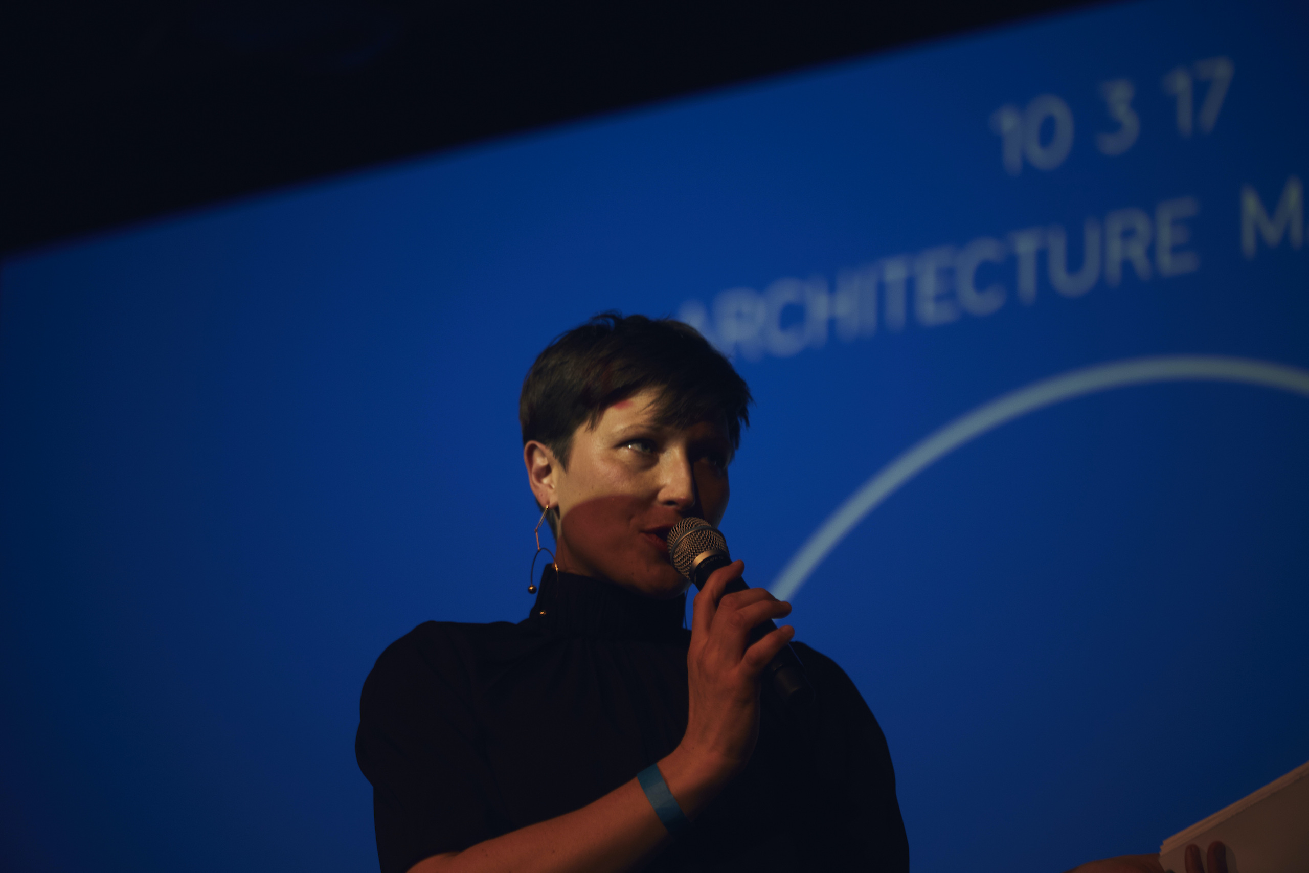 Nadin Heinich moderates Conference Architecture Matters 2017 in Technikum Munich