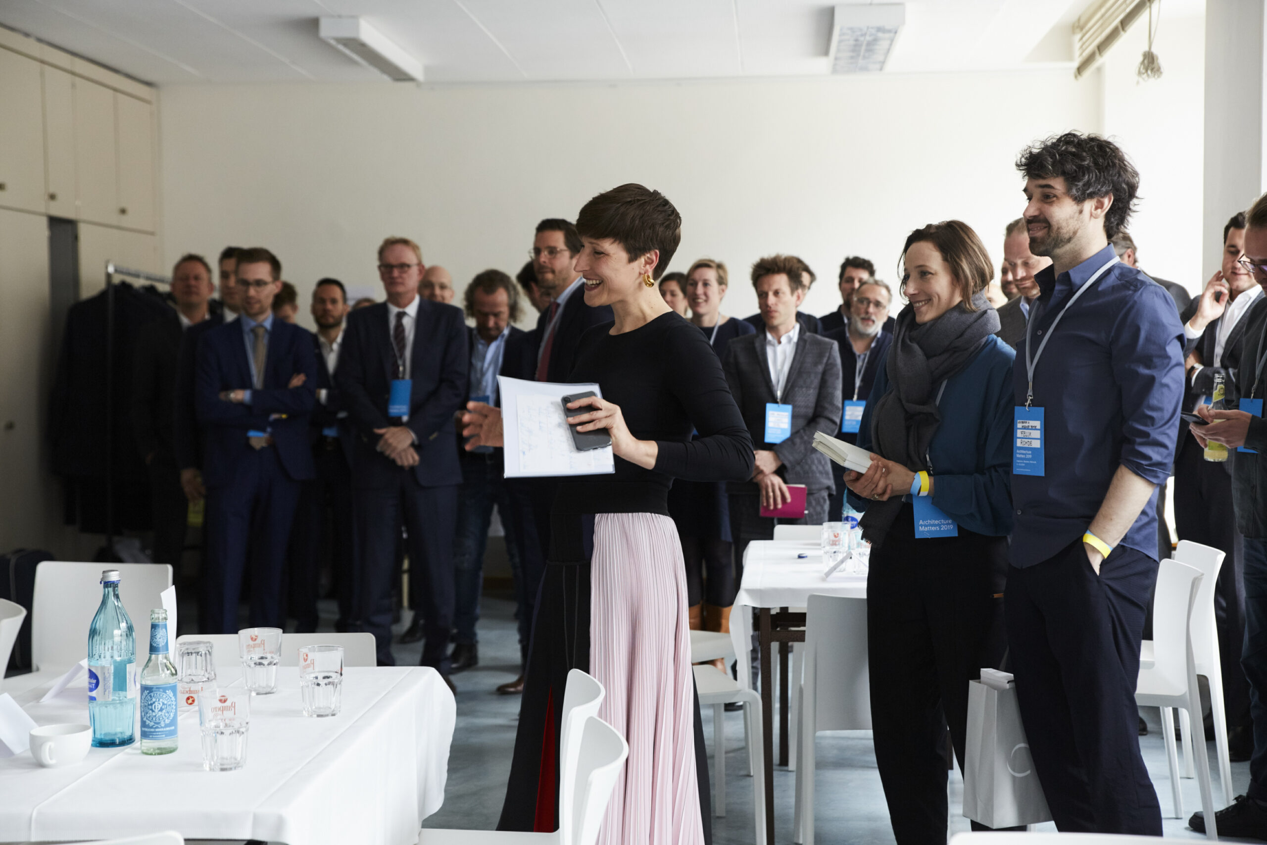 Nadin Heinich, Moderation Speed Dating, Architecture Matters Conference 2019 in the Alten Akademie Munich