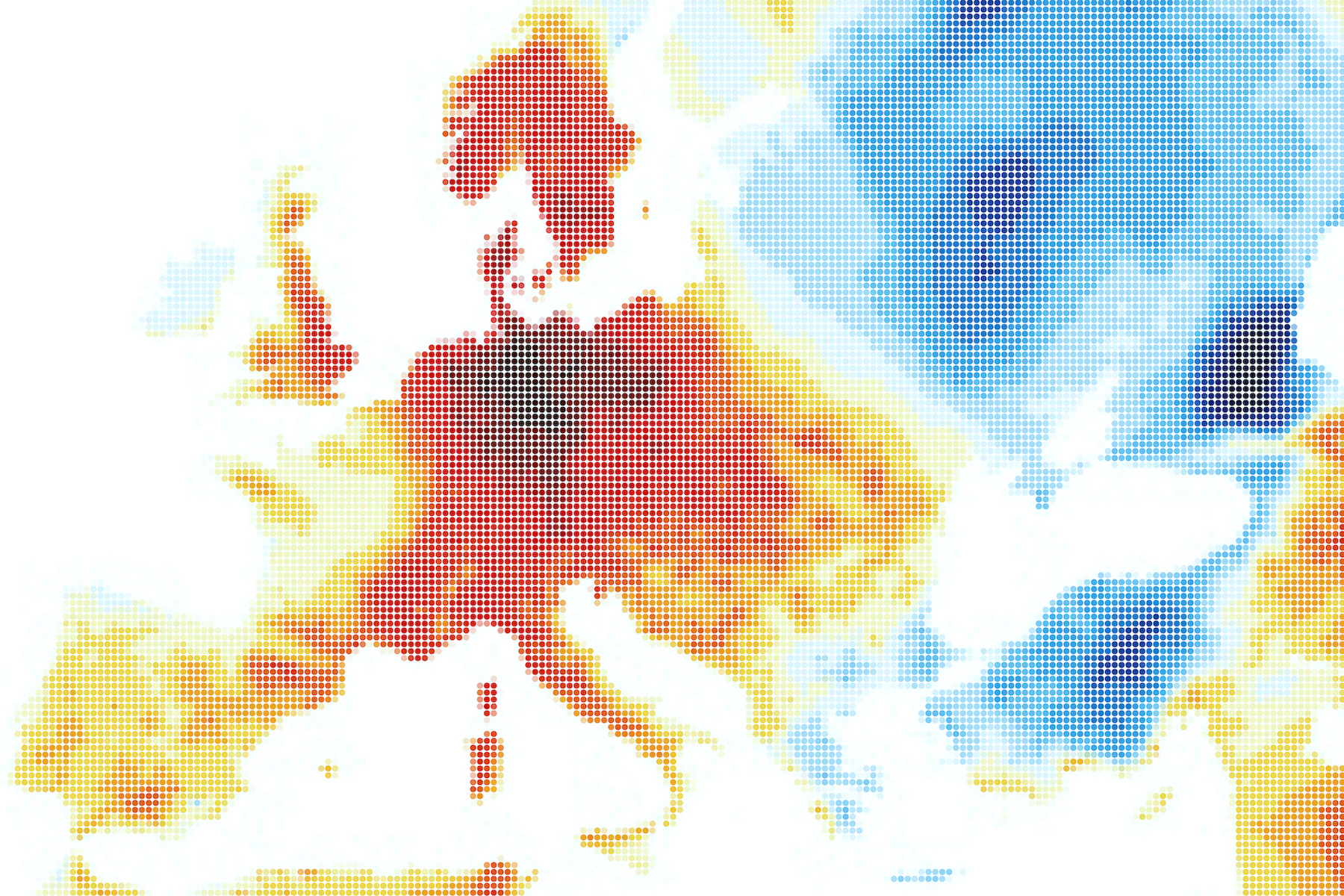 Anomalie der Oberflächentemperatur am 20. Juli 2022 Surface temperature anomaly on July 20, 2022 Josef Grillmeier © STRESSTEST, Grafik: Josef Grillmeier